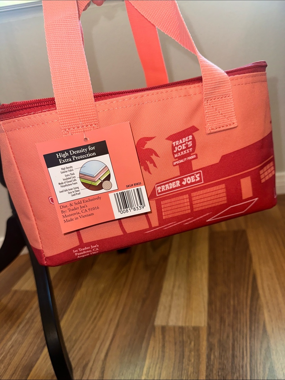 Trader Joe's Pink Insulated Tote Bag